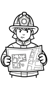 coloriage Pompier à imprimer pour enfant de 6 ans