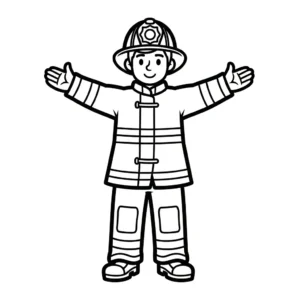 coloriage Pompier à imprimer pour enfant de 6 ans