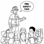 coloriage Pompier pour enfant de 6 ans