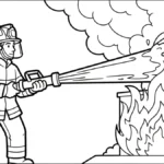 coloriage Pompier à imprimer gratuitement