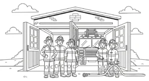 coloriage Pompier en ligne pour enfant