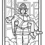 coloriage Pompier pour enfant