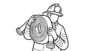 coloriage Pompier en ligne pour enfant