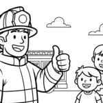 coloriage Pompier à imprimer gratuitement pdf