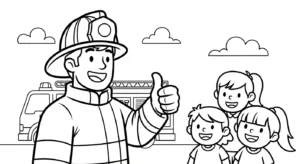 coloriage Pompier à imprimer gratuitement pdf