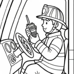 coloriage Pompier et apprentissage
