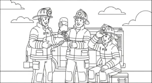 coloriage Pompier pour enfants a imprimer gratuit
