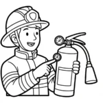 coloriage Pompier et decoupage a imprimer gratuit