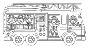 coloriage Pompier à imprimer gratuit