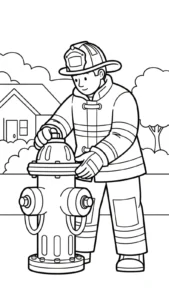 coloriage Pompier a colorier en ligne gratuitement