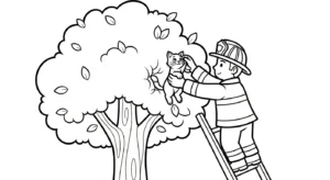 coloriage Pompier pour enfants a imprimer gratuit
