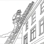 coloriage Pompier a telecharger
