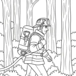 coloriage Pompier pour enfant de 7 ans