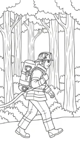 coloriage Pompier pour enfant de 7 ans