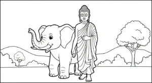 imprimer coloriage Siddhartha Gautama gratuit