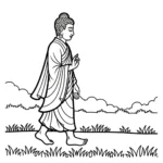 coloriage Siddhartha Gautama à imprimer pour enfant de 3 ans
