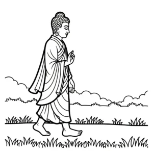coloriage Siddhartha Gautama à imprimer pour enfant de 3 ans