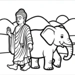 coloriage Siddhartha Gautama pour enfants à télécharger