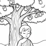 coloriage Siddhartha Gautama pour primaire
