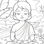 coloriage Siddhartha Gautama à imprimer pour enfant de 10 ans