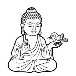 coloriage Siddhartha Gautama pour primaire