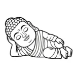 coloriage Siddhartha Gautama et découpage à imprimer