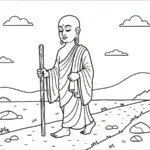 coloriage Siddhartha Gautama pour enfants à imprimer