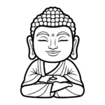 coloriage Siddhartha Gautama pour enfant de 3 ans