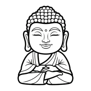 coloriage Siddhartha Gautama pour enfant de 3 ans