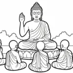 coloriage Siddhartha Gautama à imprimer kawaii