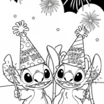coloriage Stitch et Angel updated pour enfant de 10 ans
