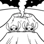 coloriage Stitch et Angel updated pour enfant de à imprimer