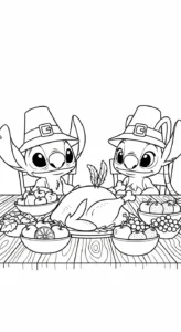 a imprimer coloriage Stitch et Angel updated gratuit
