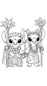 coloriage Stitch et Angel updated a telecharger