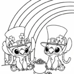 coloriage Stitch et Angel updated à imprimer gratuitement