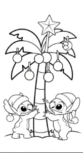 coloriage Stitch et Angel updated a imprimer pour enfant de 4 ans
