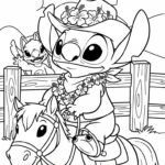 coloriage Stitch et Angel updated gratuit en ligne