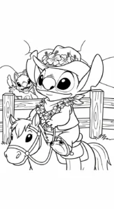 coloriage Stitch et Angel updated gratuit en ligne