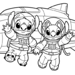 coloriage Stitch et Angel updated et apprentissage