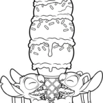 coloriage Stitch et Angel updated pour enfant à imprimer
