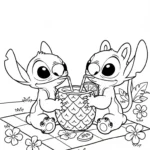 coloriage Stitch et Angel updated en ligne