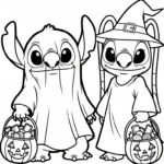 télécharger coloriage Stitch et Angel updated gratuit