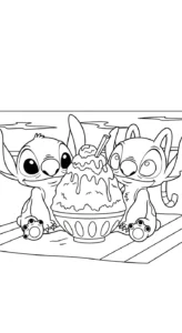 coloriage Stitch et Angel updated a telecharger