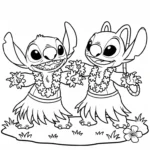 coloriage Stitch et Angel updated a colorier en ligne