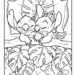 coloriage Stitch et Angel updated pour enfant a imprimer gratuit
