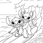 coloriage Stitch et Angel updated gratuit en ligne