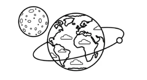 coloriage Système Solaire pour enfant gratuit