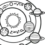 coloriage Système Solaire pour bebe a imprimer