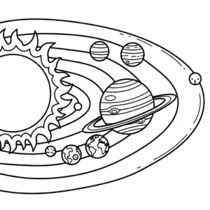coloriage Système Solaire a imprimer gratuitement