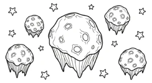 coloriage Système Solaire et découpage à imprimer